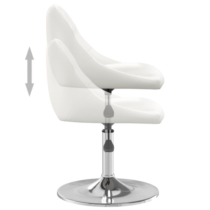 Tabouret de bar Blanc Similicuir – Image 4