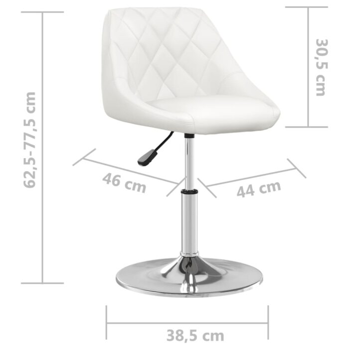 Tabouret de bar Blanc Similicuir – Image 6