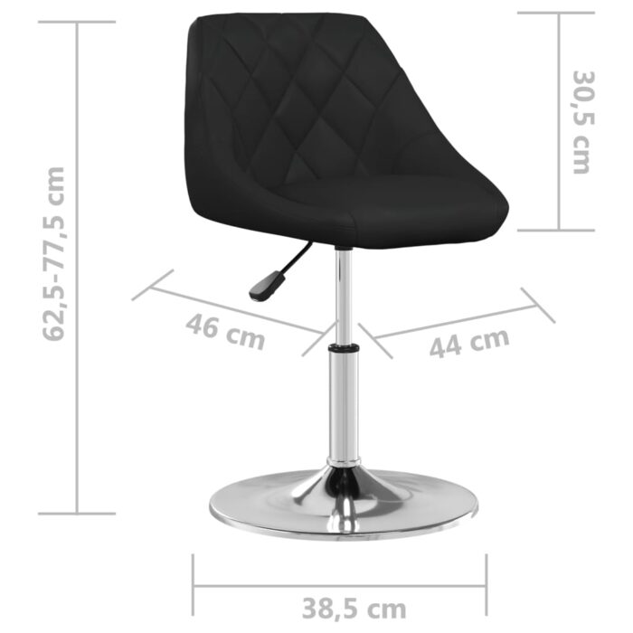 Tabouret de bar Noir Similicuir – Image 6