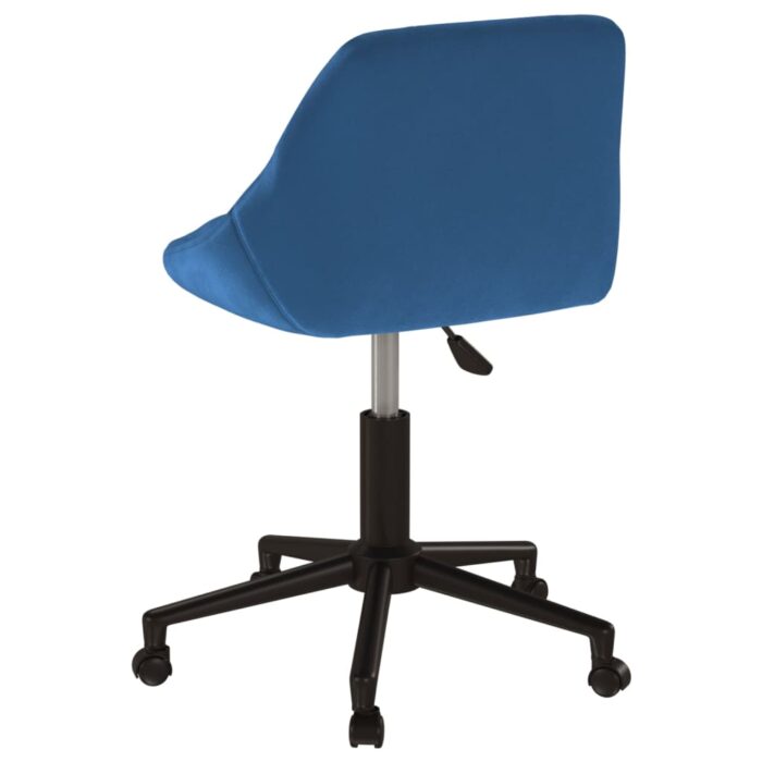 Chaise pivotante de salle à manger Bleu Velours – Image 3