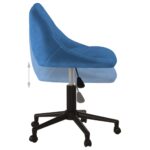 Chaise pivotante de salle à manger Bleu Velours – Image 4