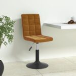 Chaises pivotantes à manger lot de 4 marron velours