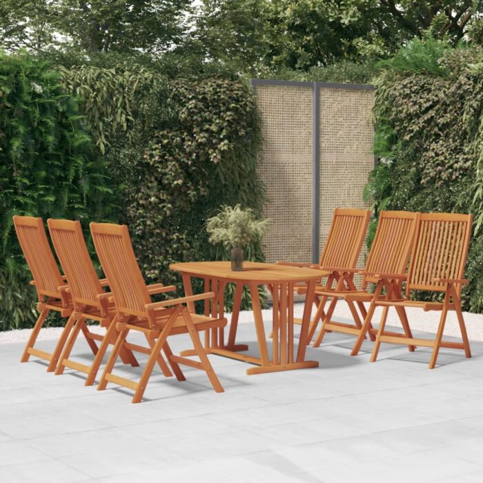 Chaises de jardin pliables lot de 6 Bois d'eucalyptus massif – Image 1