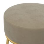 Tabouret rond Gris foncé Velours – Image 3