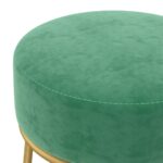 Tabouret rond Bleu clair Velours – Image 3