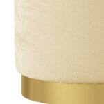 Tabouret de rangement rond Abricot Velours – Image 3