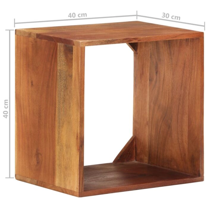 Étagère murale 40x30x40 cm Bois d'acacia solide – Image 5