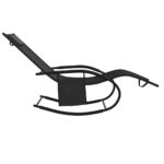 Chaise longue à bascule Noir Acier et textilène – Image 2