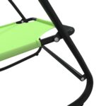 Chaises longues à bascule lot de 2 vert acier et textilène – Image 4