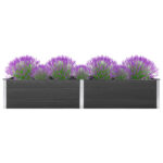 Lit surélevé de jardin 200x100x54 cm WPC Gris