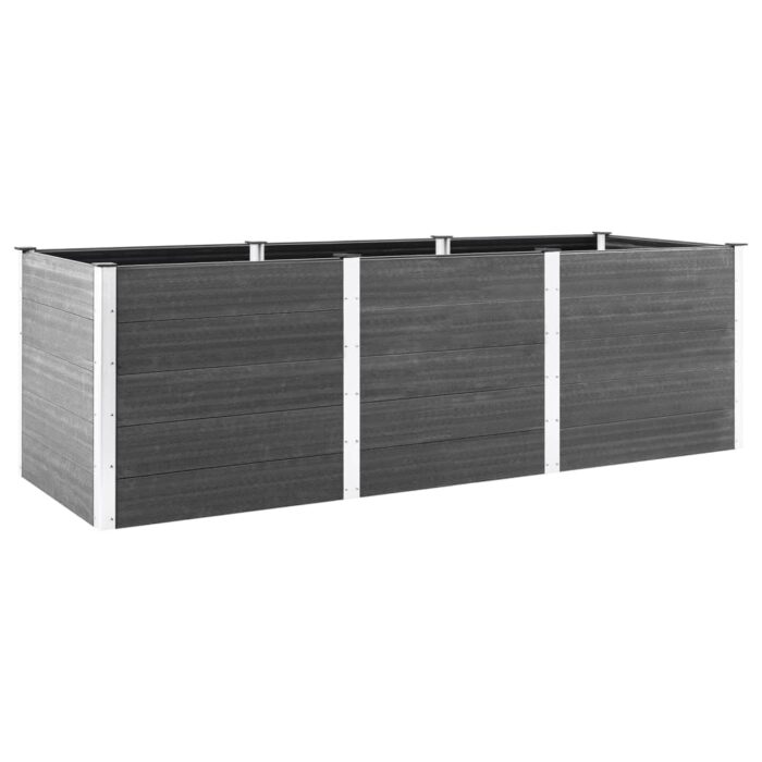 Lit surélevé de jardin Gris 300x50x91 cm WPC – Image 1
