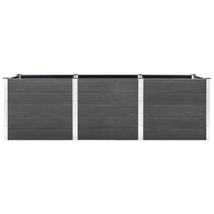 Lit surélevé de jardin Gris 300x50x91 cm WPC – Image 2