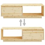Table basse 110x50x33,5 cm bois de sapin massif – Image 8