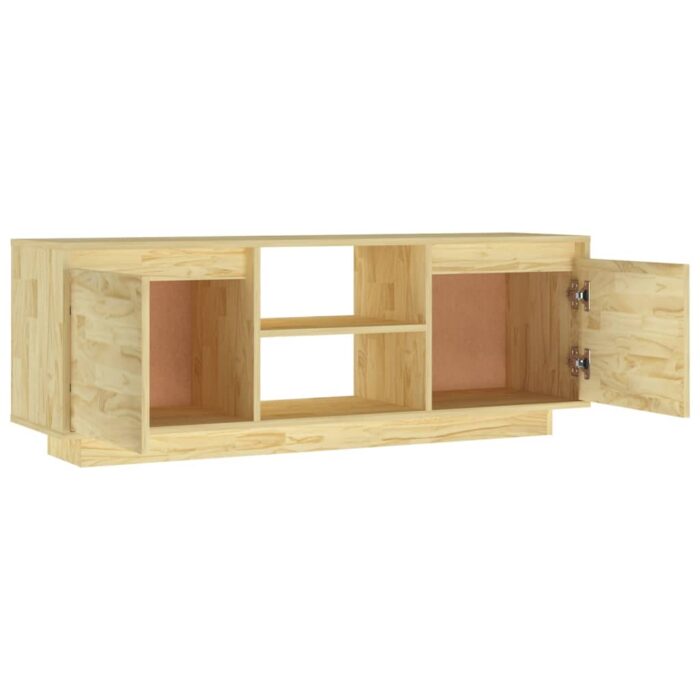Meuble TV 110x30x40 cm bois de pin massif – Image 6