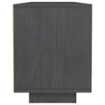 Meuble TV Gris 110x30x40 cm Bois de pin massif – Image 5