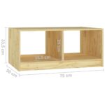 Table basse 75x50x33,5 cm Bois de pin massif – Image 6