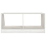 Table basse blanc 75x50x33,5 cm bois de pin massif – Image 4