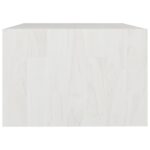 Table basse blanc 75x50x33,5 cm bois de pin massif – Image 5