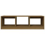 Table basse marron miel 110x50x34 cm bois de pin massif – Image 4