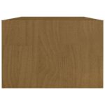 Table basse marron miel 110x50x34 cm bois de pin massif – Image 5