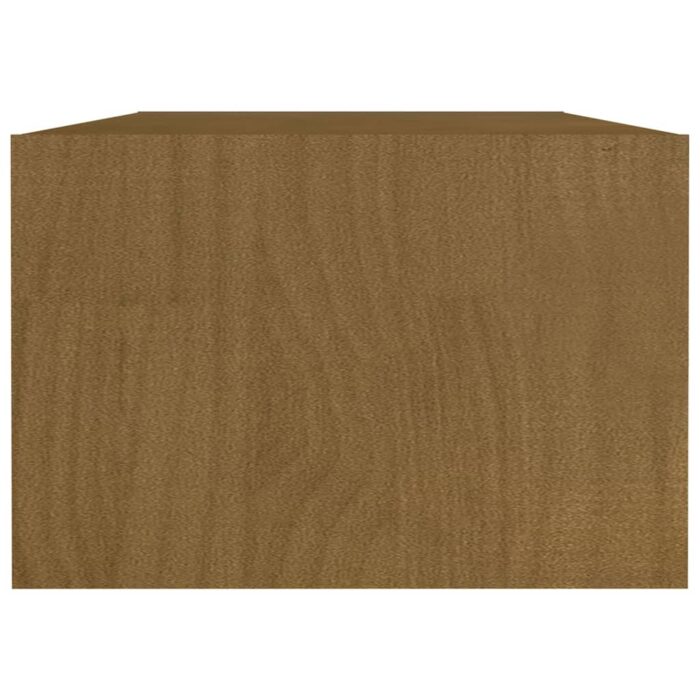 Table basse marron miel 110x50x34 cm bois de pin massif – Image 5