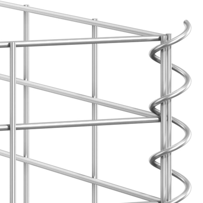 Lits surélevés en gabion 3 pcs 30x30x100 cm Fer – Image 3