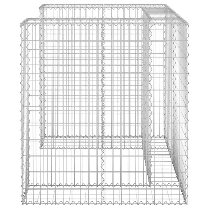Mur en gabion pour poubelle Acier galvanisé 110x100x110 cm – Image 2