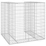 Mur en gabion pour poubelle Acier galvanisé 110x100x110 cm – Image 3