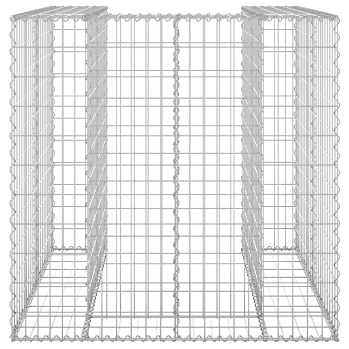 Mur en gabion pour poubelle Acier galvanisé 110x100x110 cm – Image 4
