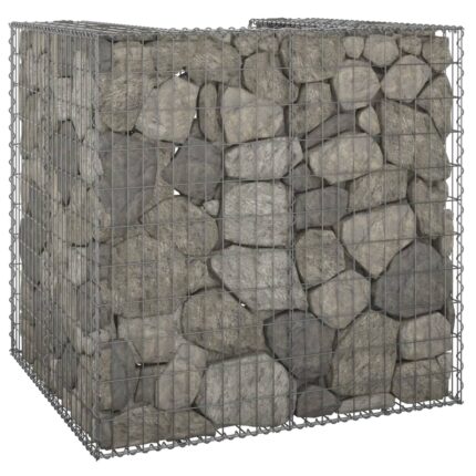 Mur en gabion pour poubelle Acier galvanisé 110x100x110 cm