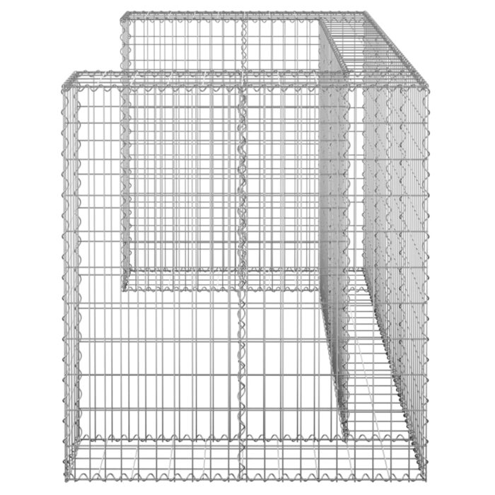 Mur en gabion pour poubelles Acier galvanisé 180x100x110 cm – Image 2