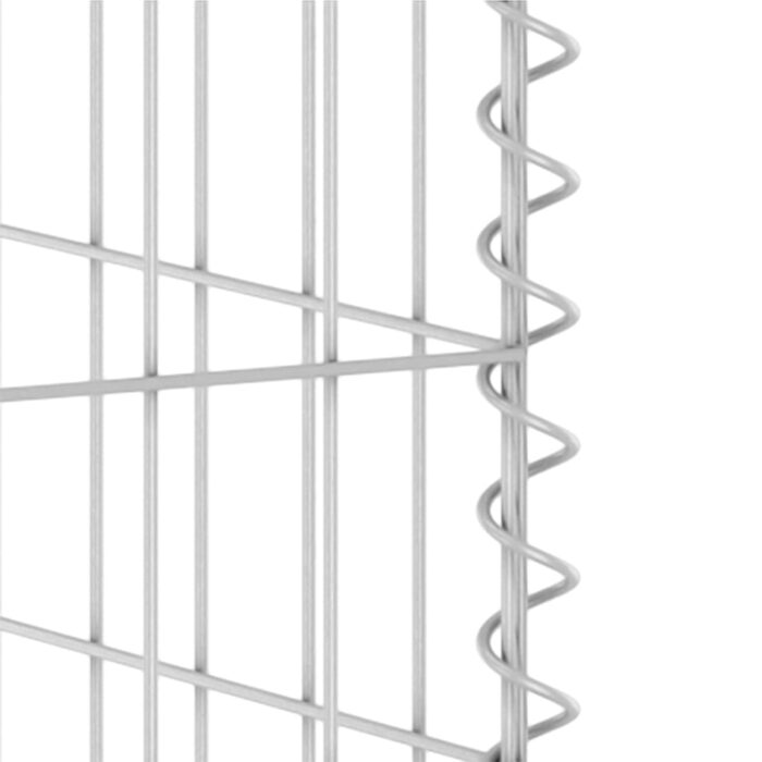Mur en gabion pour poubelles Acier galvanisé 180x100x110 cm – Image 4
