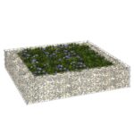 Lit surélevé à gabion Acier galvanisé 100x100x20 cm