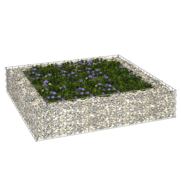 VXL8720286764343_m_en_hd_1.jpg Lit surélevé à gabion Acier galvanisé 100x100x20 cm – Image 1