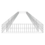 Lit surélevé à gabion Acier galvanisé 800x100x20 cm – Image 2