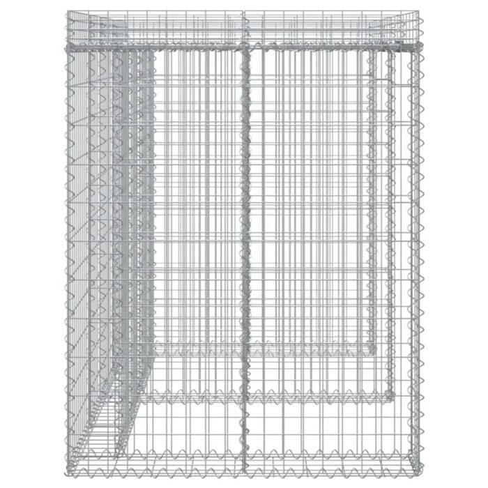 Mur de gabion pour poubelle 192x91x120 cm fer galvanisé – Image 2