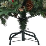 Sapin de Noël avec pommes de pin Vert 195 cm PVC et PE – Image 4