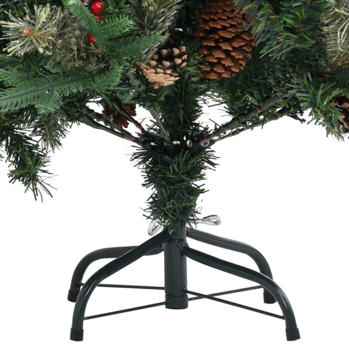Sapin de Noël avec pommes de pin Vert 195 cm PVC et PE – Image 4