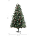 Sapin de Noël avec pommes de pin Vert 195 cm PVC et PE – Image 5