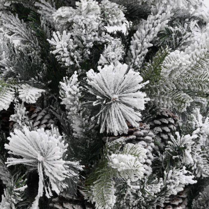 Sapin de Noël à flocons de neige et pommes de pin 225 cm PVC/PE – Image 2