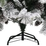 Sapin de Noël à flocons de neige et pommes de pin 225 cm PVC/PE – Image 3