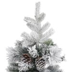 Sapin de Noël à flocons de neige et pommes de pin 225 cm PVC/PE – Image 4