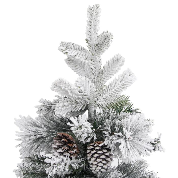 Sapin de Noël à flocons de neige et pommes de pin 225 cm PVC/PE – Image 4