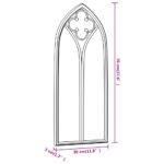 Miroir de jardin Noir 70x30 cm Fer pour utilisation extérieure – Image 4