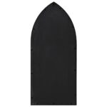 Miroir de jardin Noir 70x30 cm Fer pour utilisation extérieure – Image 2