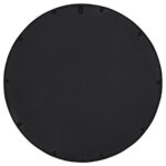 Miroir de jardin Noir 40x4 cm Fer Rond utilisation extérieure – Image 2