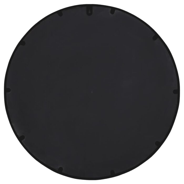 Miroir de jardin Noir 40x4 cm Fer Rond utilisation extérieure – Image 2