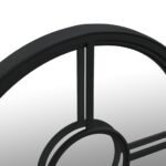 Miroir de jardin Noir 40x4 cm Fer Rond utilisation extérieure – Image 3