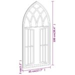 Miroir de jardin Sable 100x45cm Fer pour utilisation extérieure – Image 4