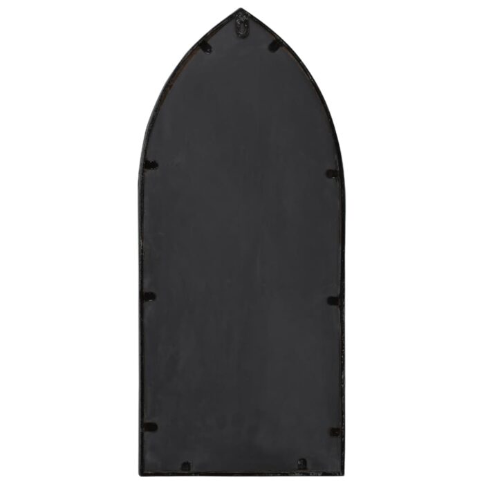 Miroir de jardin Noir 70x30 cm Fer pour utilisation extérieure – Image 2